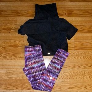 Alo leggins and cropped sweater!! Size small